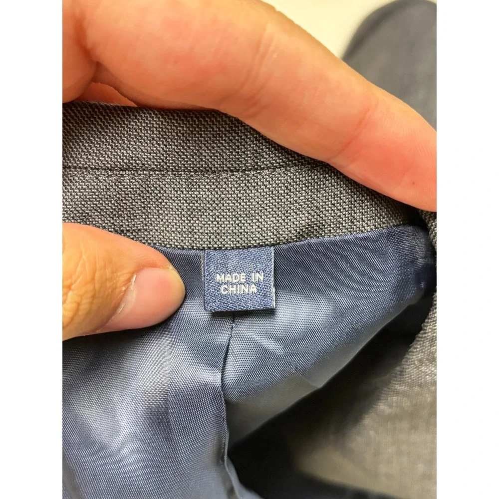 J.Crew Thompson Mens 40S Grey 100% Wool Two Button Suit Jacket Blazer G1730